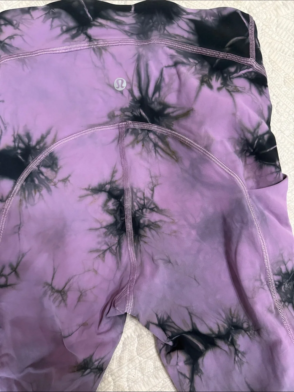 lululemon athletica Purple and Black Tie-Dye Leggings